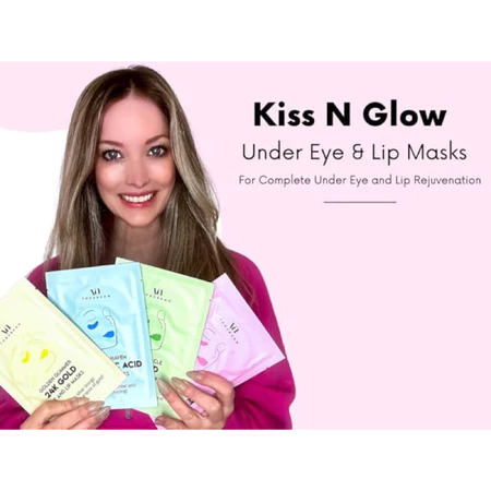 Mặt nạ mắt môi Mỹ Kiss N Glow giảm thâm giảm nhăn cấp ẩm giúp da căng mọng tức thì