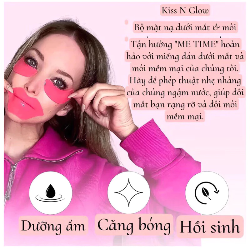 (Xả kho) Mặt nạ mắt môi dưỡng ẩm giảm nhăn thâm quầng