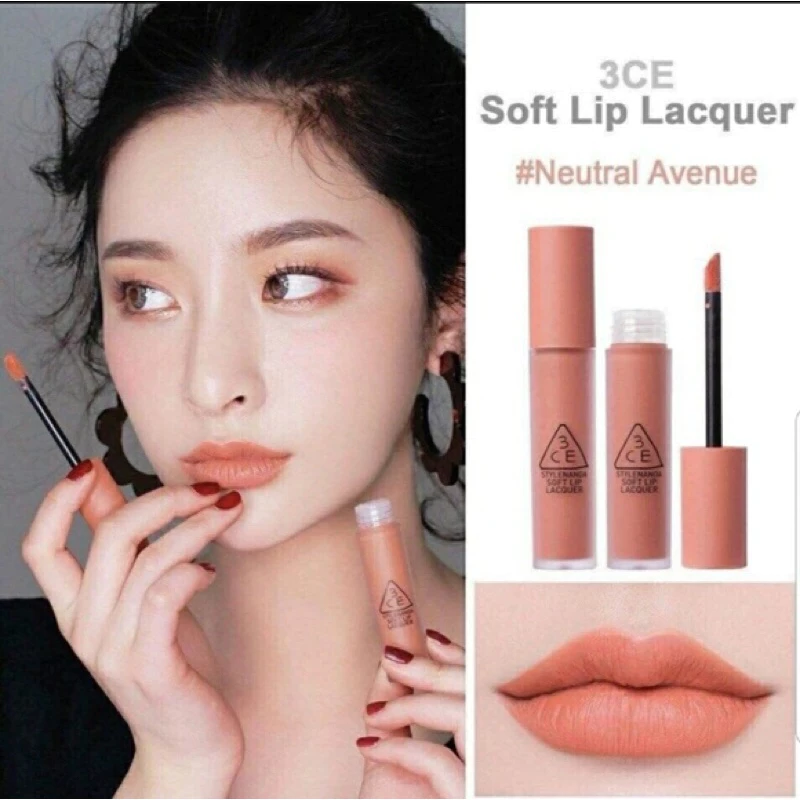 (Xả Kho) Son kem lì 3Ce Soft Lip Lacquer nhiều màu Full Box