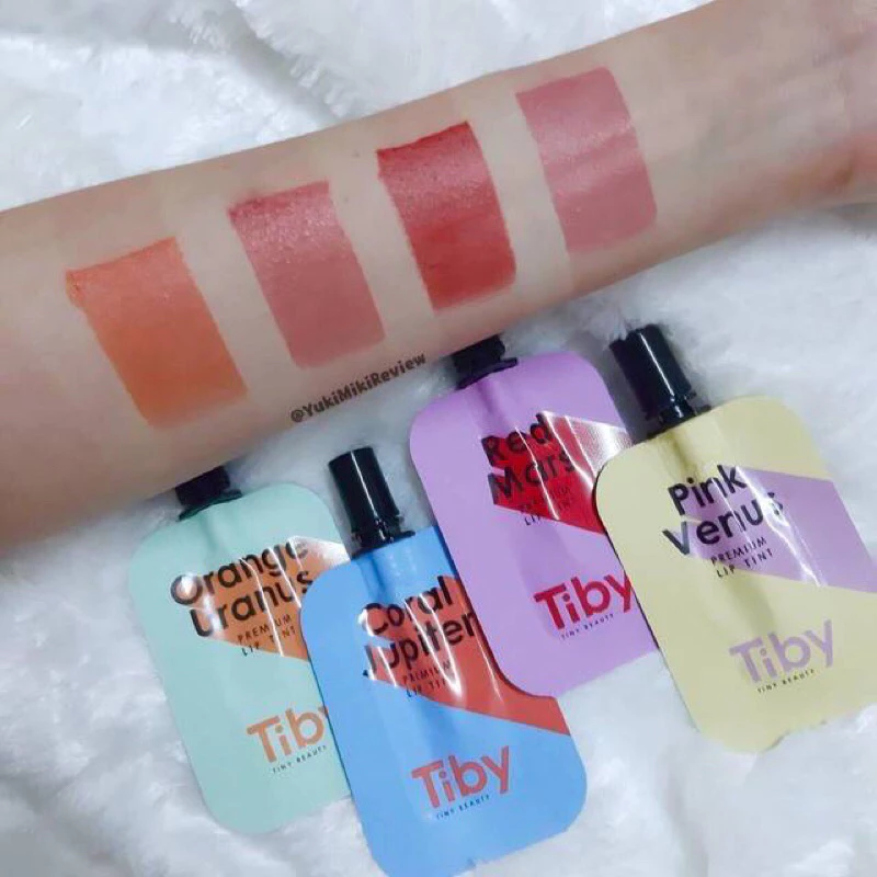 Son Tint Bóng màu Đỏ thuần Hàn Quốc Tiby Tiny